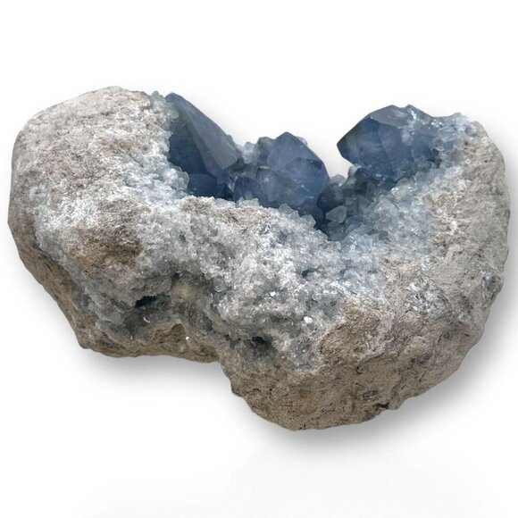 Large Celestite Cluster XXL Points Blue Crystal Natural Raw Rough Freeform - Picture 4 of 16